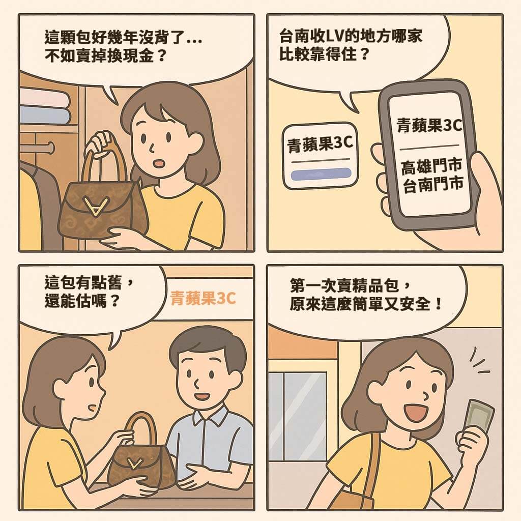 台南收購名牌包推薦｜橙市3C 提供 LV、CHANEL、Hermès 等精品收購與寄賣服務，現場估價、快速成交，南區門市地點方便、服務專業。